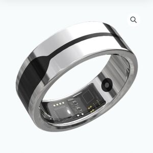 EZhealth EHR1 Smart Wearable Ring - Silver and Black - All Sizes Aval.
